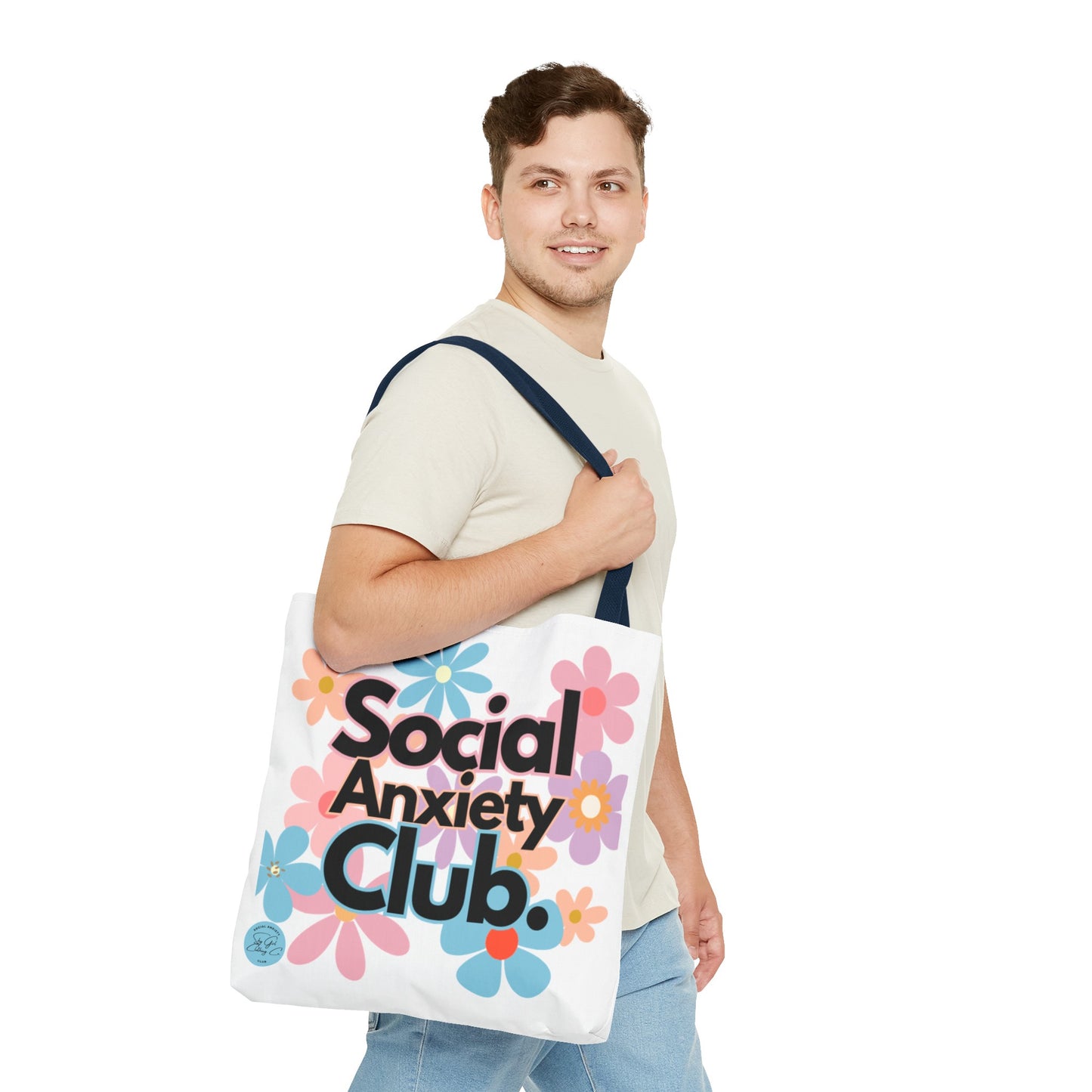 Social Anxiety Club Tote Bag- Floral