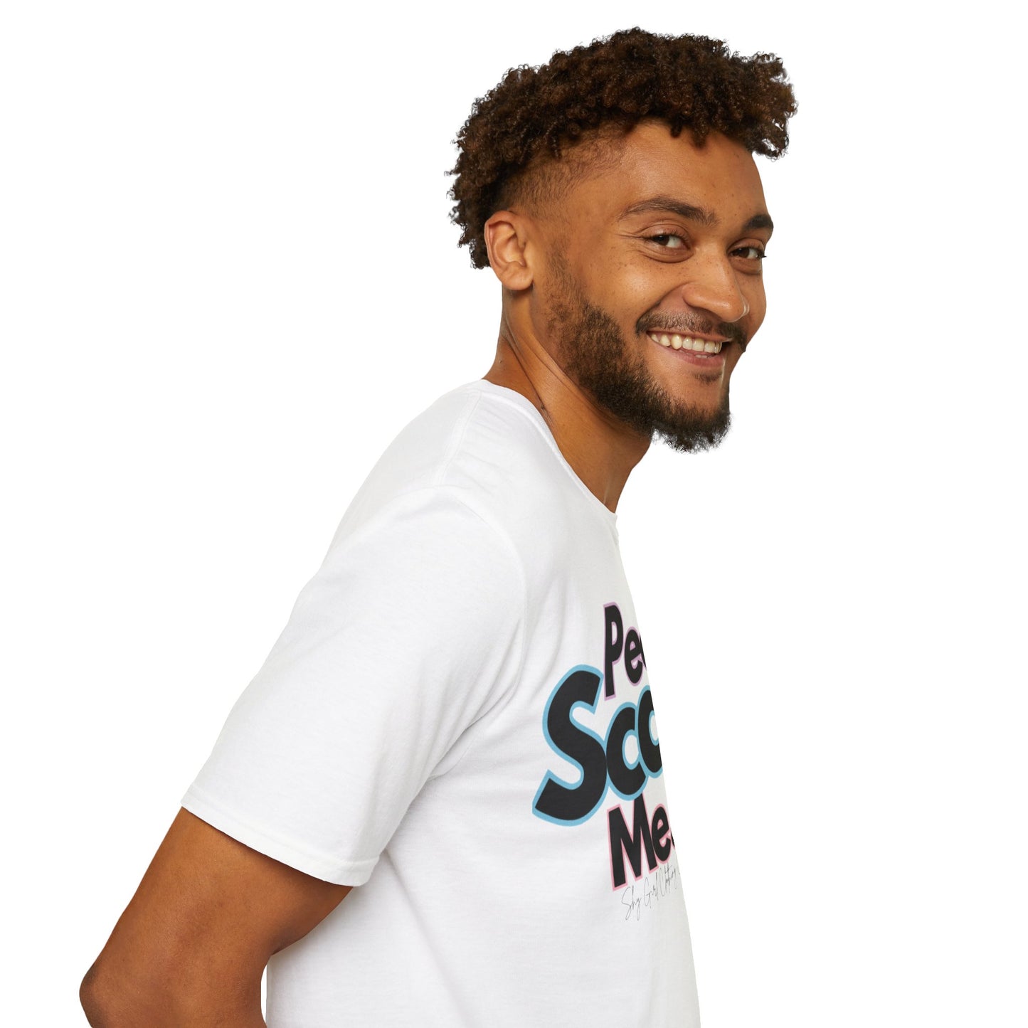 People Scare Me Unisex Softstyle T-Shirt- Peace Sign