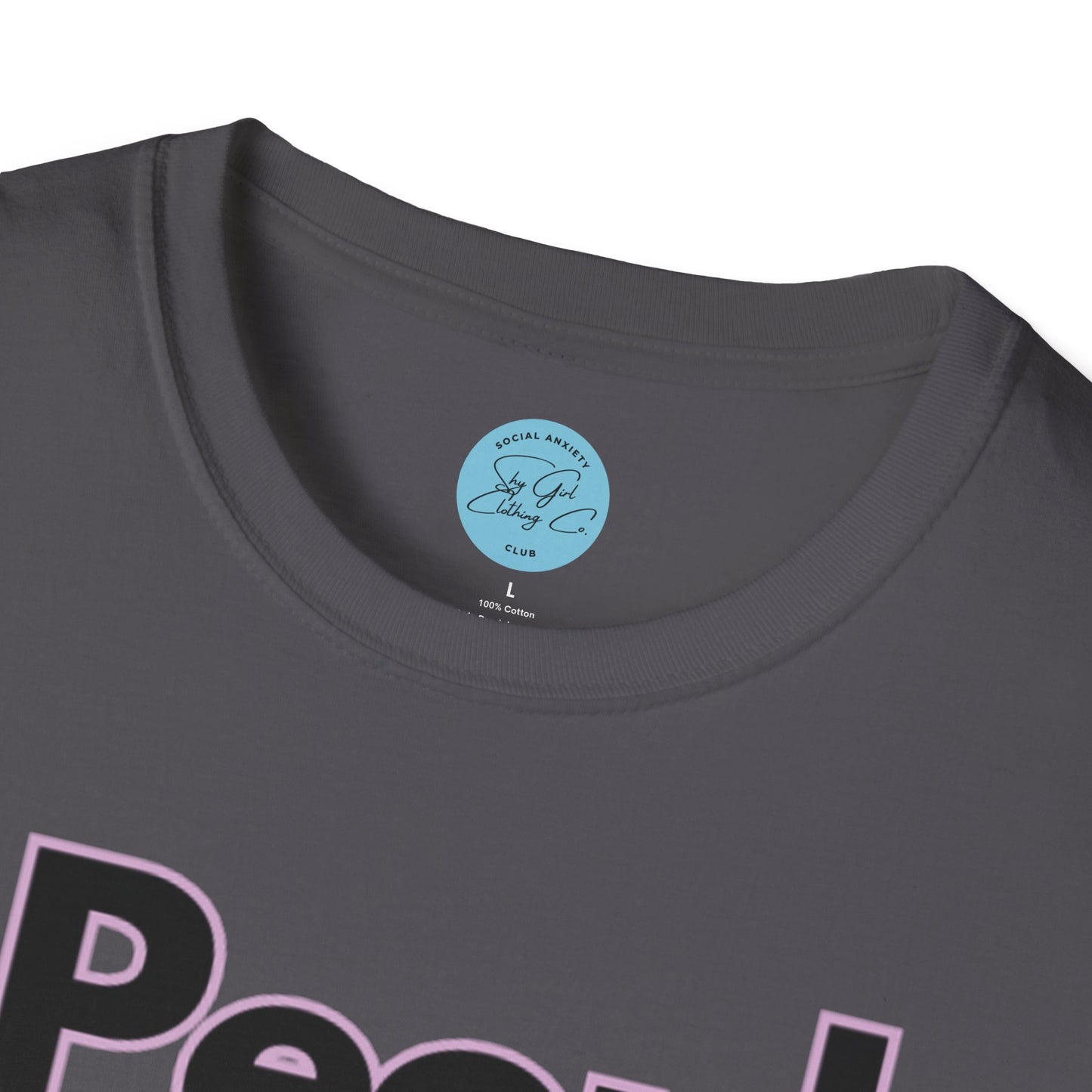 People Scare Me Unisex Softstyle T-Shirt- Peace Sign