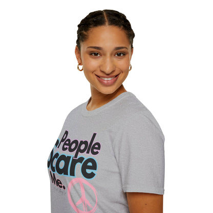 People Scare Me Unisex Softstyle T-Shirt- Peace Sign