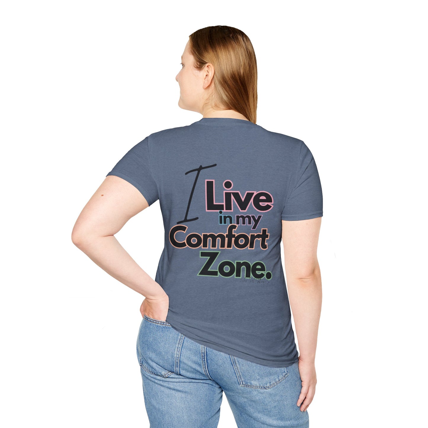 Comfort Zone Unisex Softstyle T-Shirt- Standard Colour Logo Back
