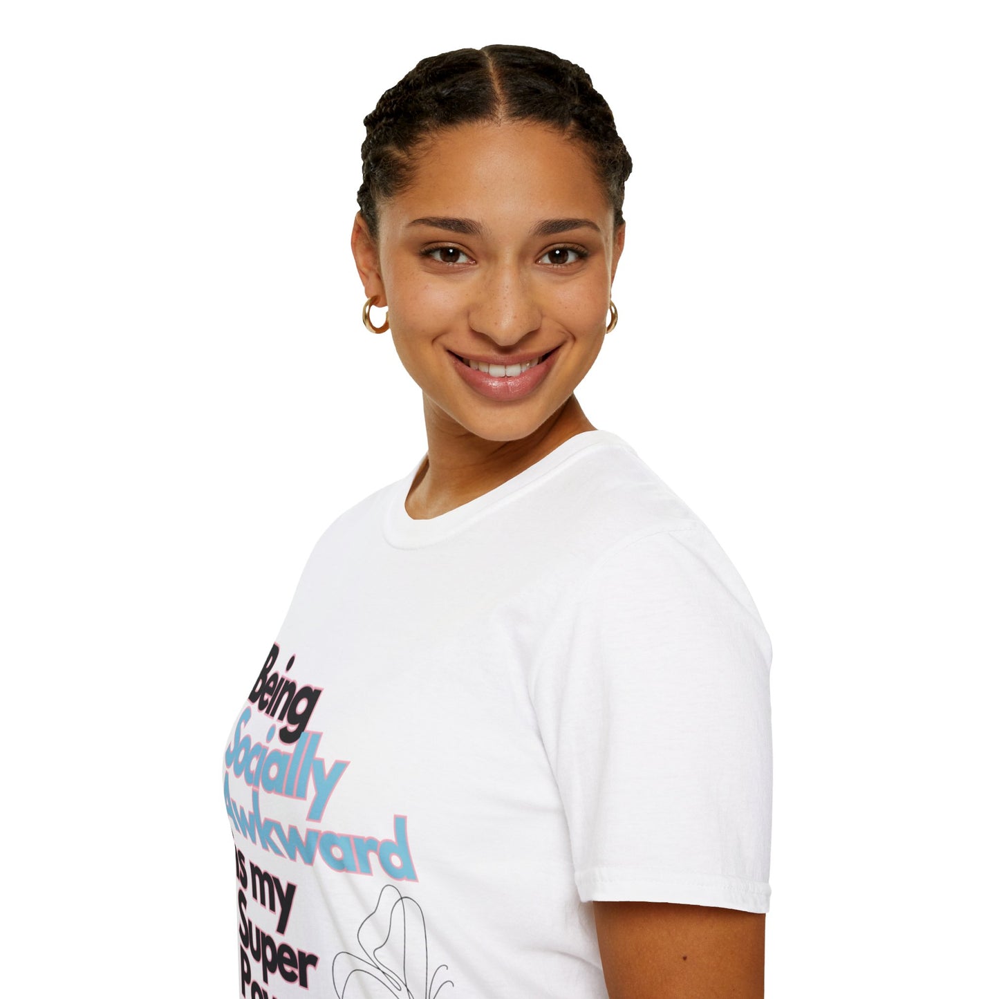 Being Socially Awkward is my Super Power Unisex Softstyle T-Shirt- Butterfly