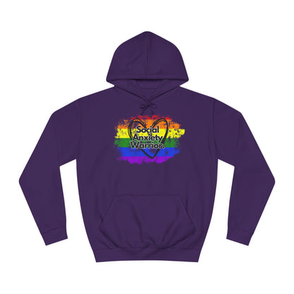 Rainbow Front Unisex College Hoodie
