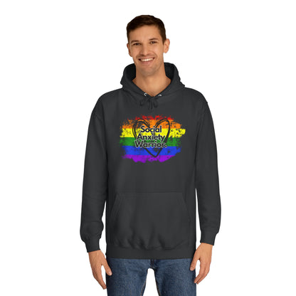 Rainbow Front Unisex College Hoodie