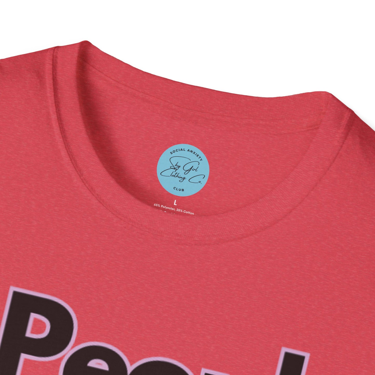 People Scare Me Unisex Softstyle T-Shirt- Peace Sign