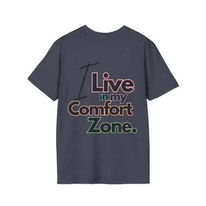 Comfort Zone Unisex Softstyle T-Shirt- Standard Colour Logo Back