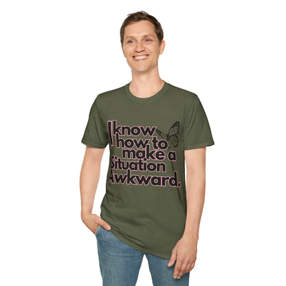 Awkward Situation Unisex Softstyle T-Shirt- Butterfly
