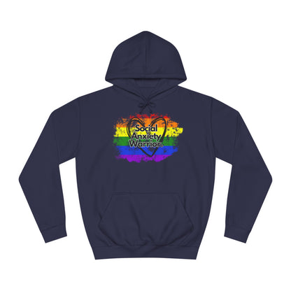 Rainbow Front Unisex College Hoodie