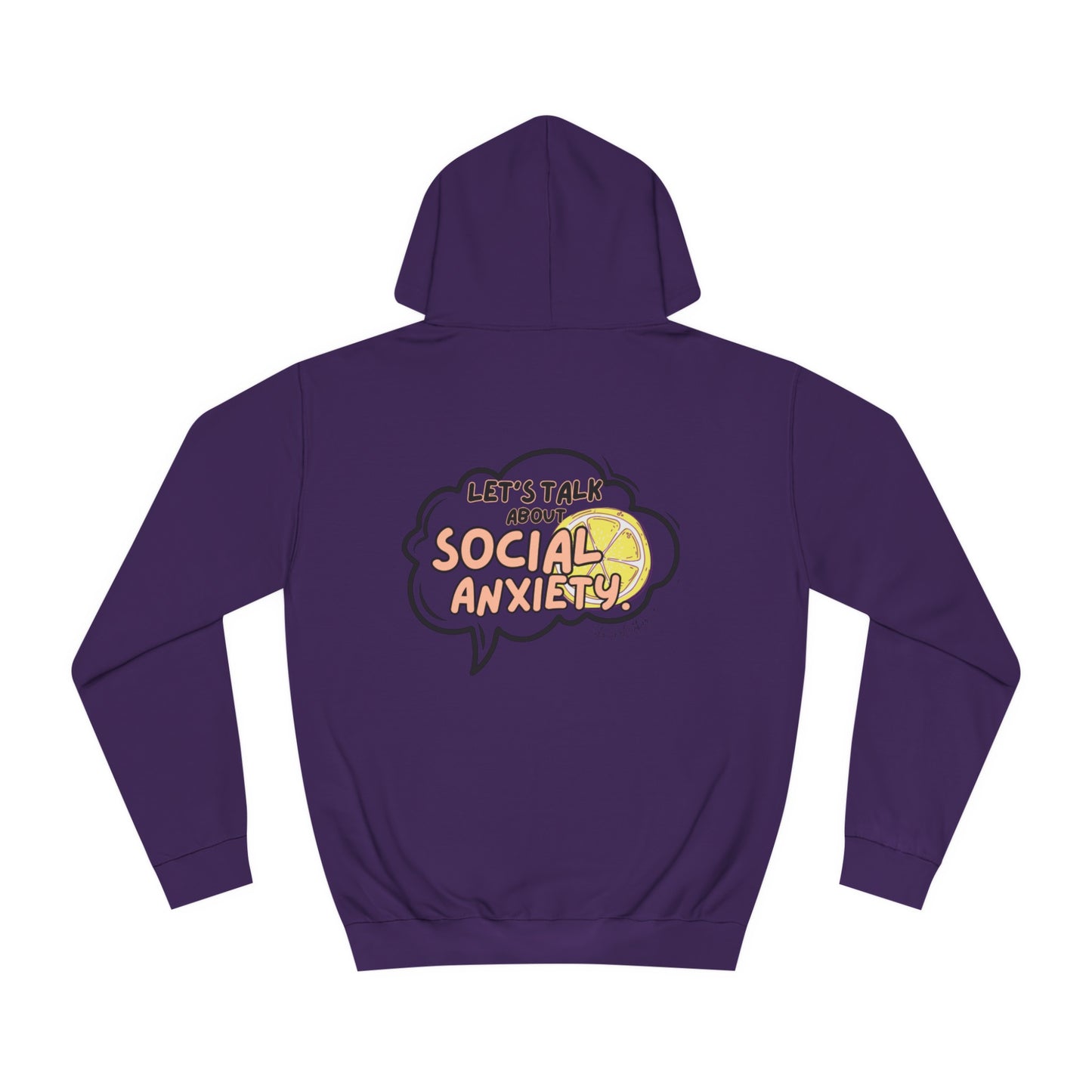 Let's Talk S.A. Unisex College Hoodie-Logo Back