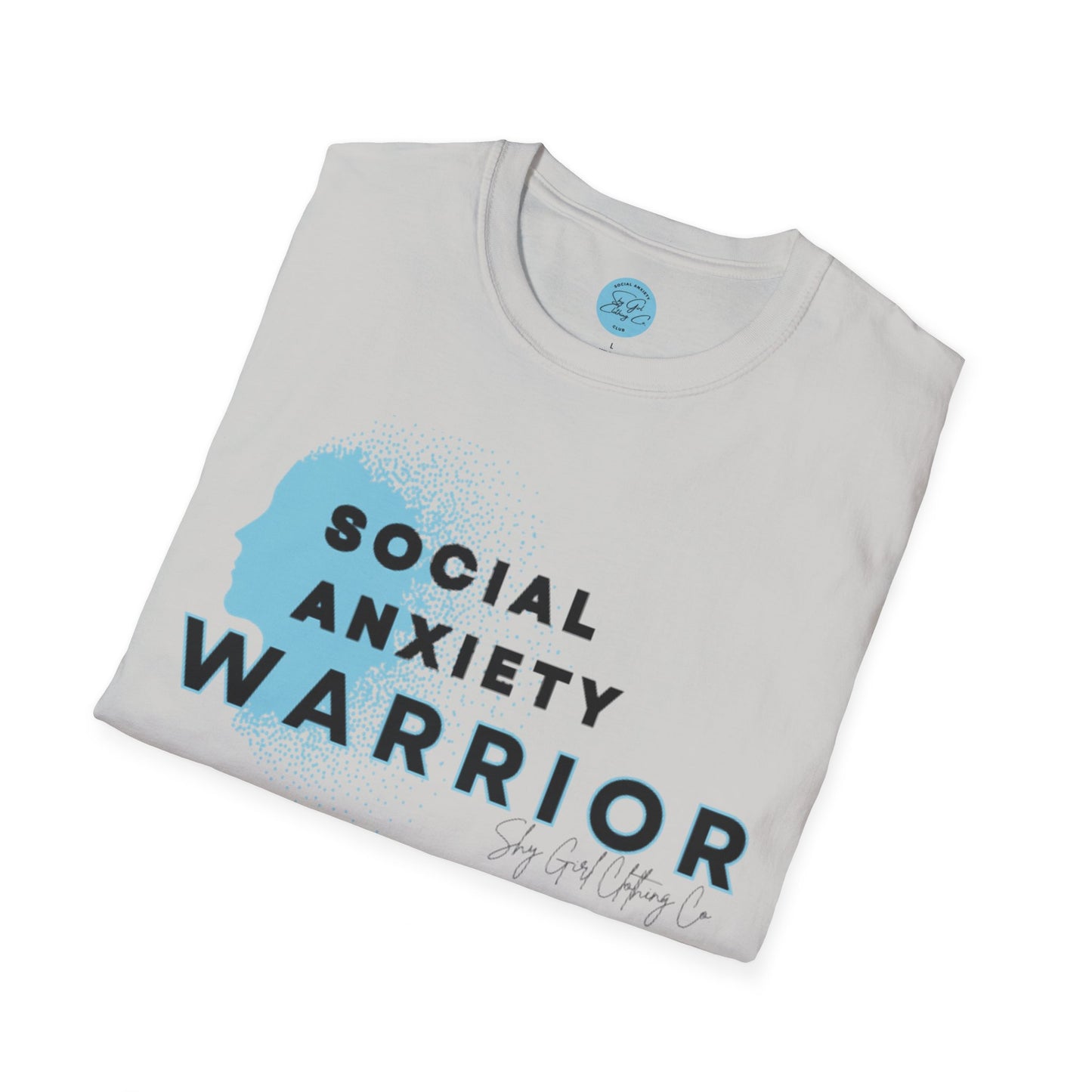 Social Anxiety Warrior Unisex Softstyle T-Shirt- Standard Logo