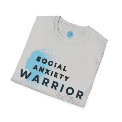 Social Anxiety Warrior Unisex Softstyle T-Shirt- Standard Logo