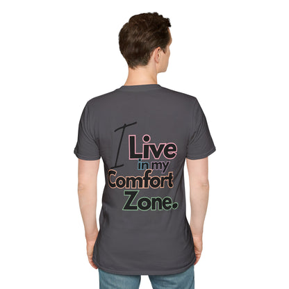 Comfort Zone Unisex Softstyle T-Shirt- Standard Colour Logo Back
