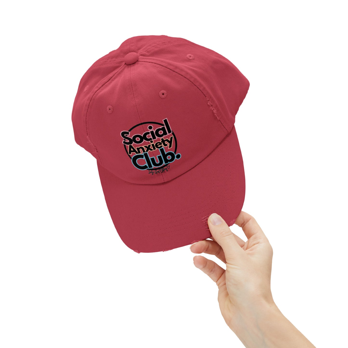 Social Anxiety Club Unisex Distressed Hat