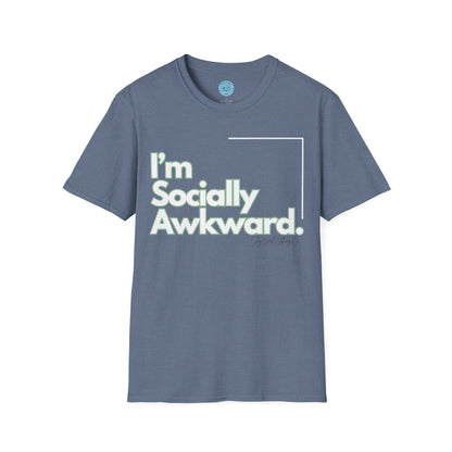 I'm Socially Awkward Unisex Softstyle T-Shirt-Logo White