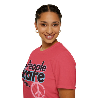 People Scare Me Unisex Softstyle T-Shirt- Peace Sign
