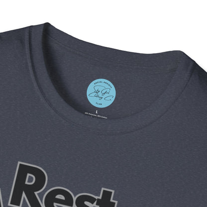 Rest Assured Unisex Softstyle T-Shirt- Standard Front