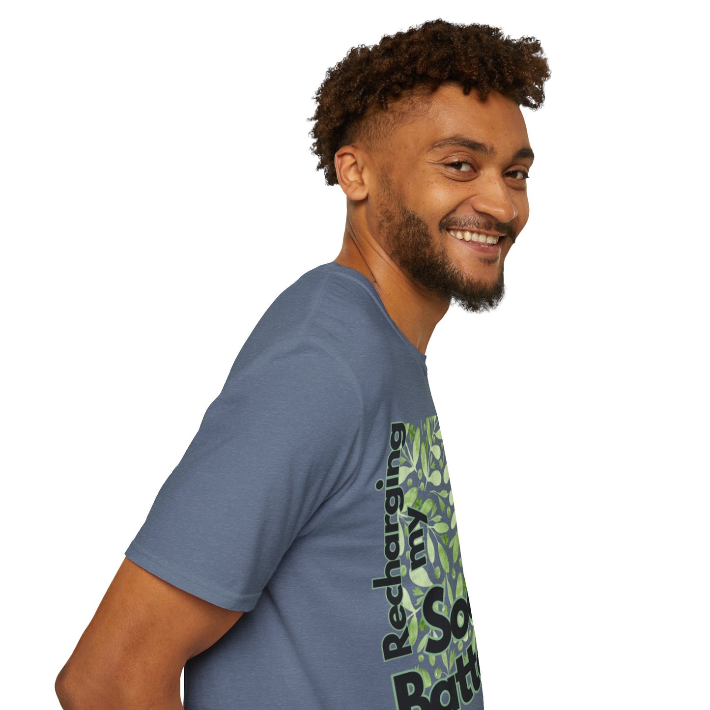 Recharging my Social Batteries Unisex Softstyle T-Shirt- Floral