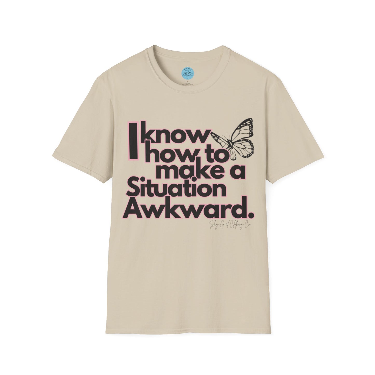 Awkward Situation Unisex Softstyle T-Shirt- Butterfly