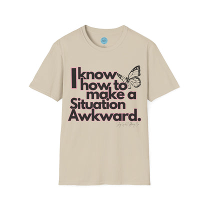 Awkward Situation Unisex Softstyle T-Shirt- Butterfly