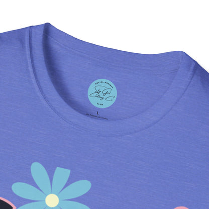 Social Anxiety Club Unisex Softstyle T-Shirt- Floral