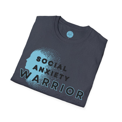 Social Anxiety Warrior Unisex Softstyle T-Shirt- Standard Logo