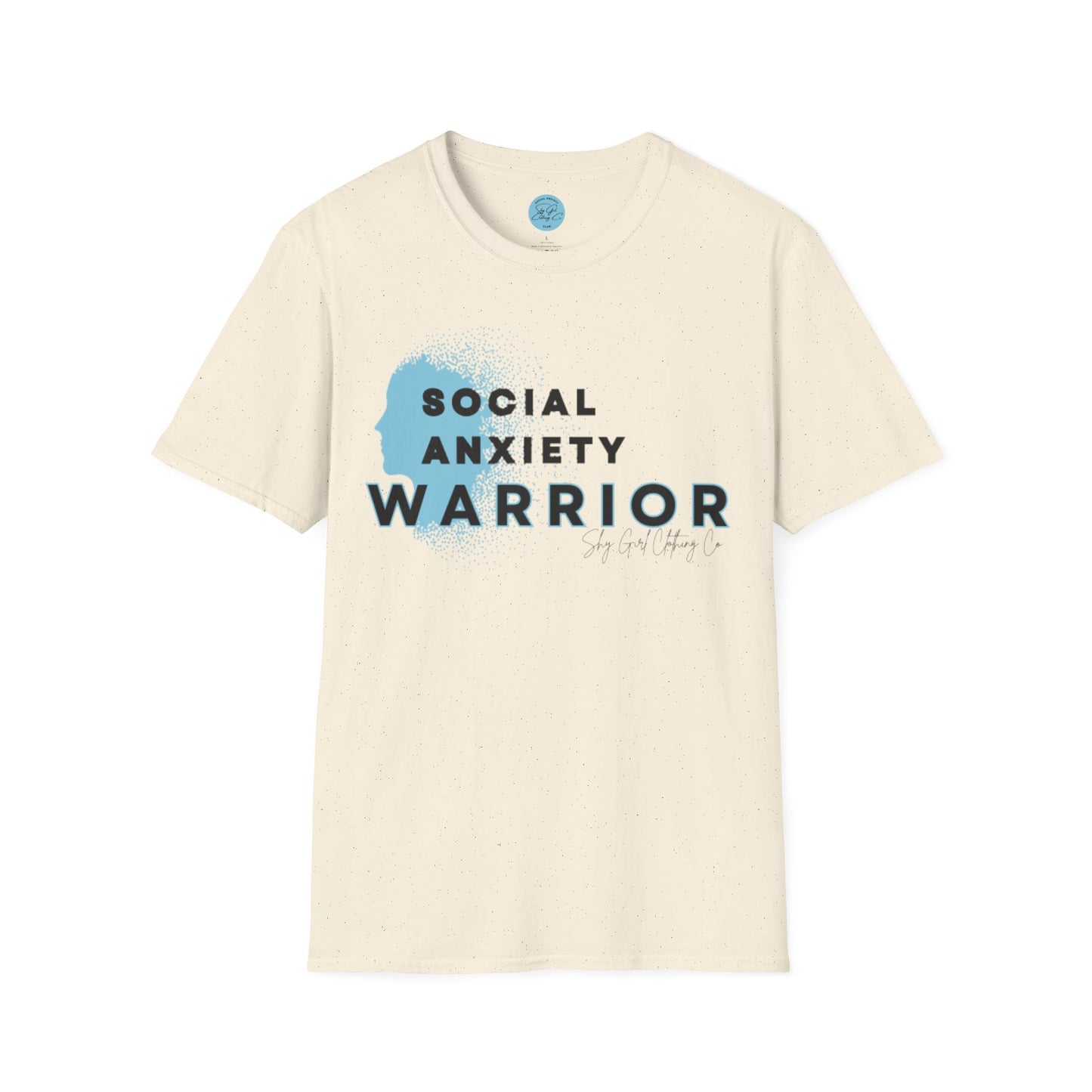 Social Anxiety Warrior Unisex Softstyle T-Shirt- Standard Logo