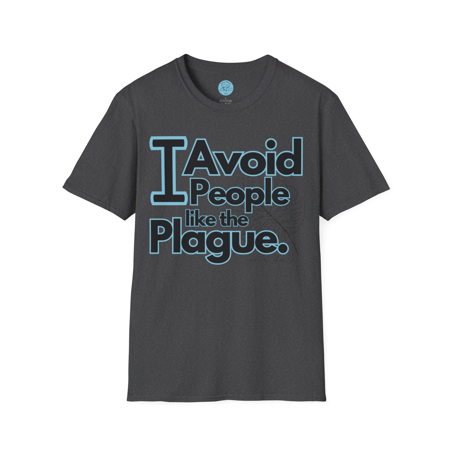 I Avoid People Unisex Softstyle T-Shirt- Floral Front