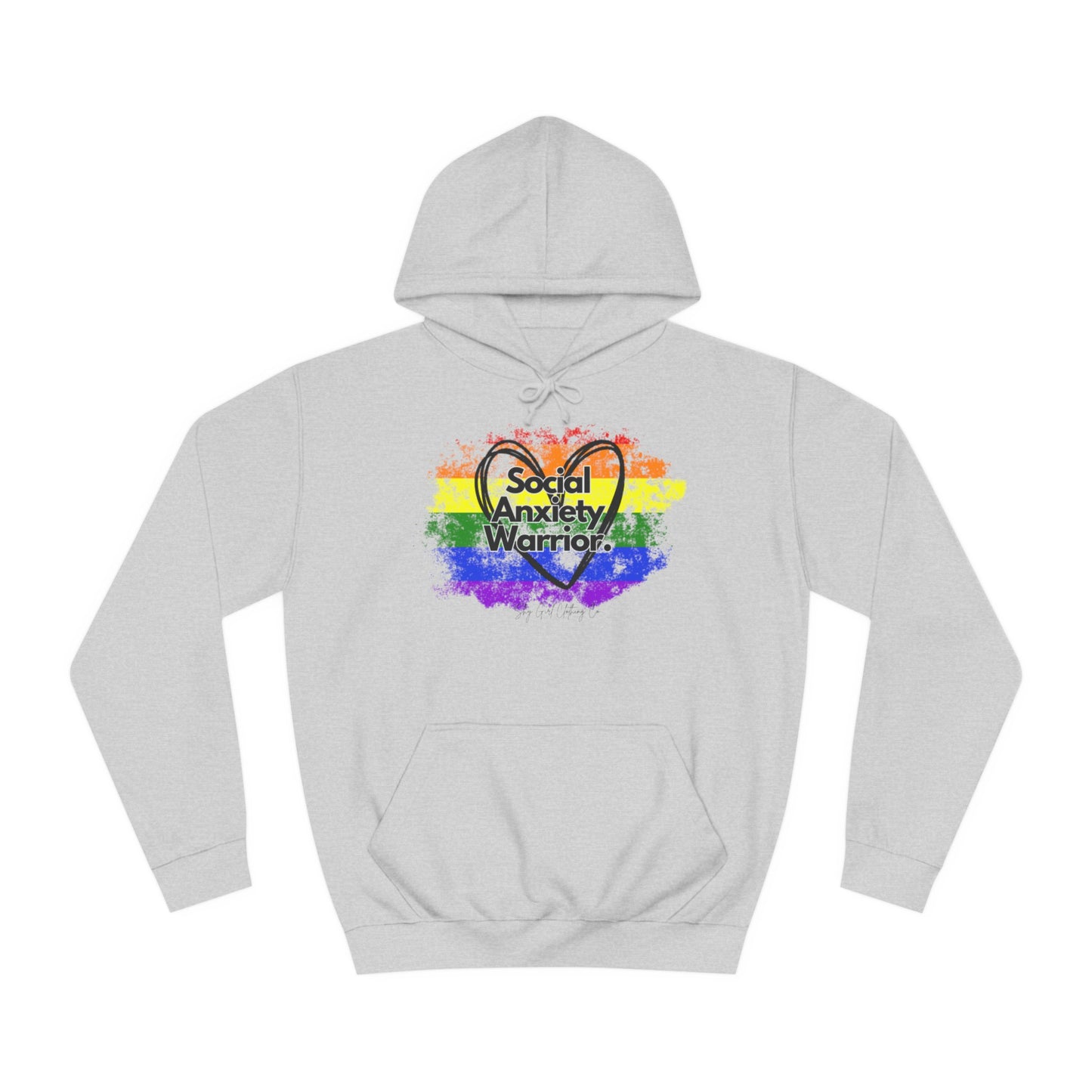 Rainbow Front Unisex College Hoodie