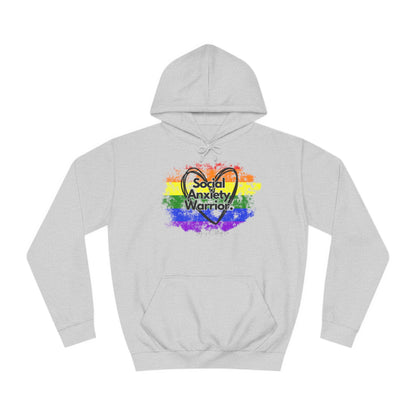 Rainbow Front Unisex College Hoodie