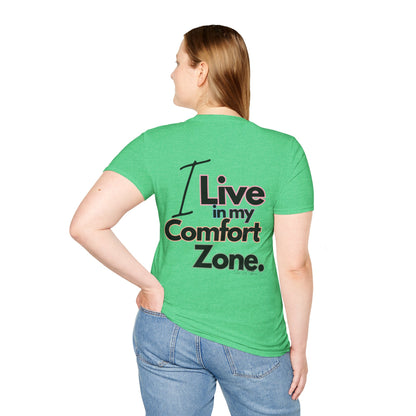 Comfort Zone Unisex Softstyle T-Shirt- Standard Colour Logo Back