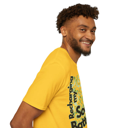 Recharging my Social Batteries Unisex Softstyle T-Shirt- Floral