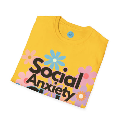 Social Anxiety Club Unisex Softstyle T-Shirt- Floral