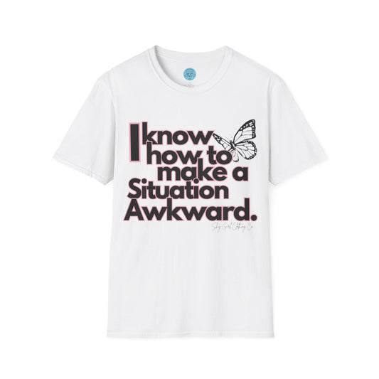 Awkward Situation Unisex Softstyle T-Shirt- Butterfly