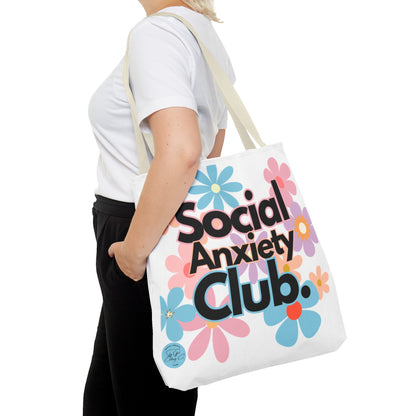 Social Anxiety Club Tote Bag- Floral