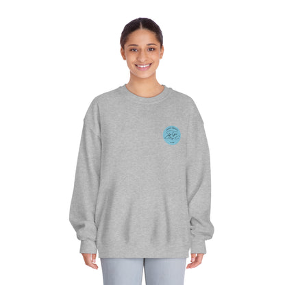 Social Anxiety Warrior Unisex DryBlend® Crewneck Sweatshirt- Standard Scribble Logo Back