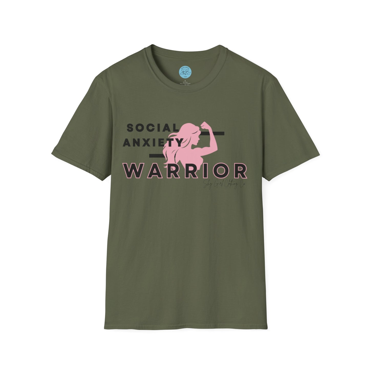 Social Anxiety Warrior Unisex Softstyle T-Shirt- Standard Girl Power