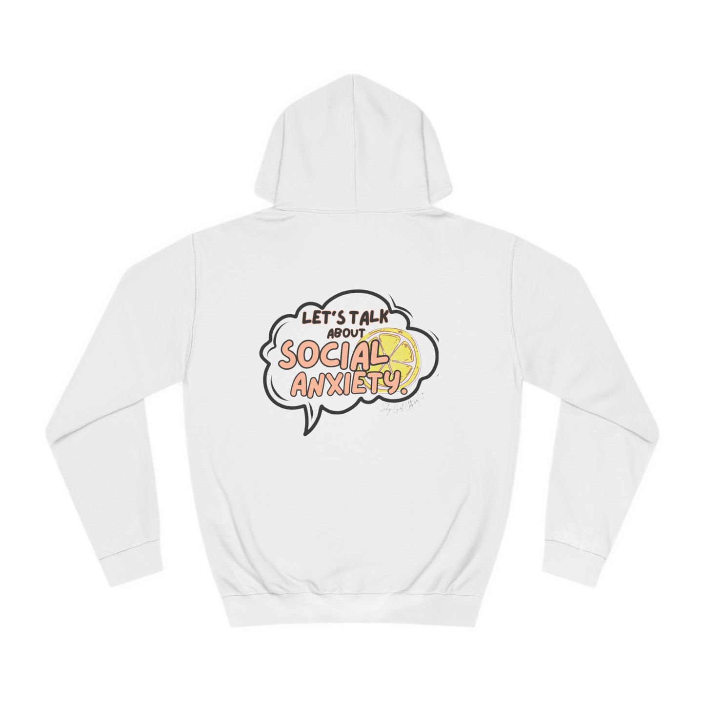 Let's Talk S.A. Unisex College Hoodie-Logo Back