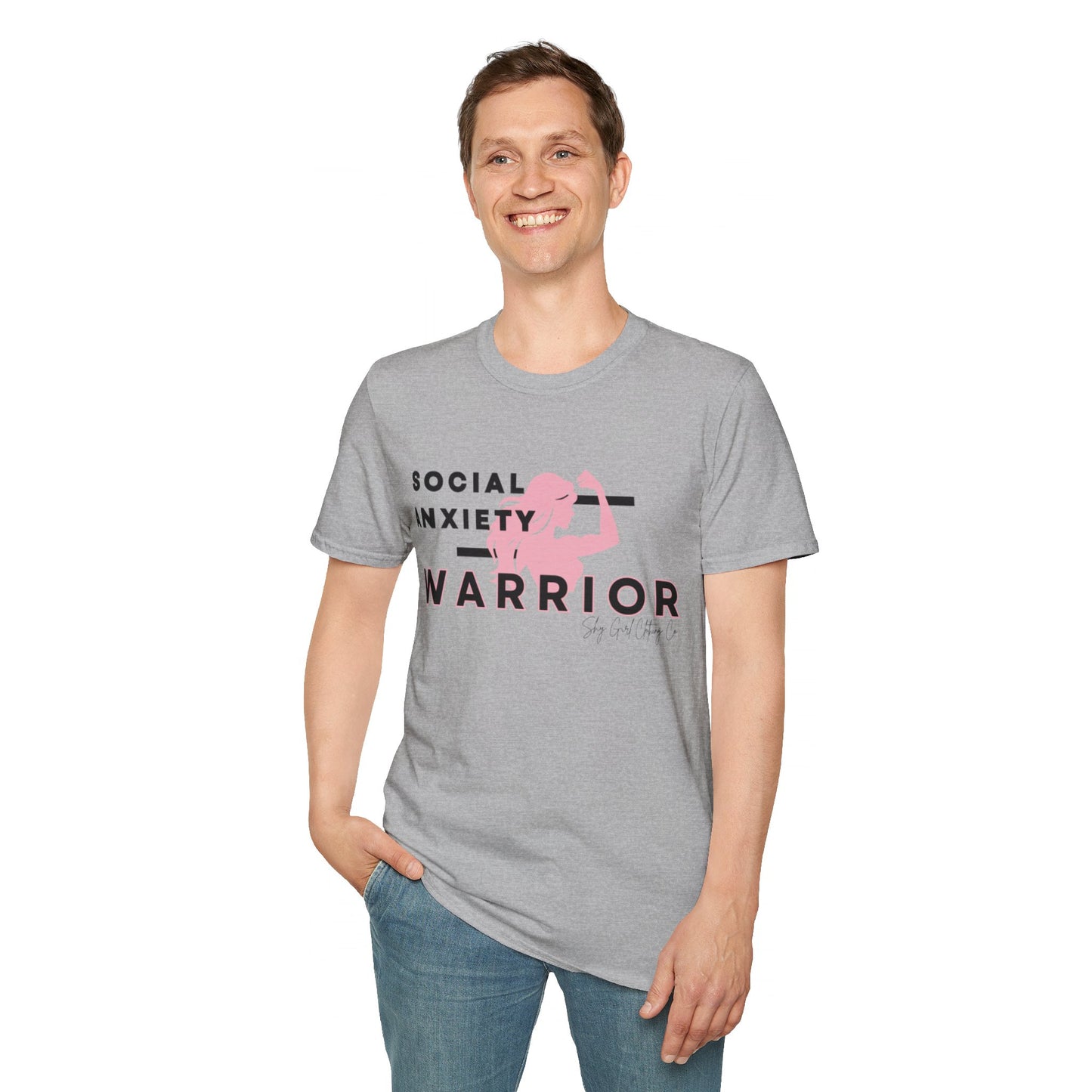 Social Anxiety Warrior Unisex Softstyle T-Shirt- Standard Girl Power