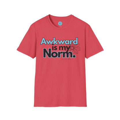 Awkward is my Norm Blue Unisex Softstyle T-Shirt- Floral