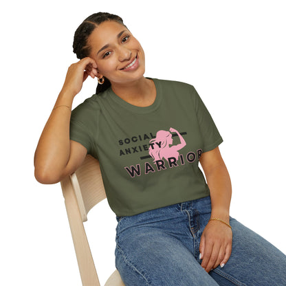 Social Anxiety Warrior Unisex Softstyle T-Shirt- Standard Girl Power