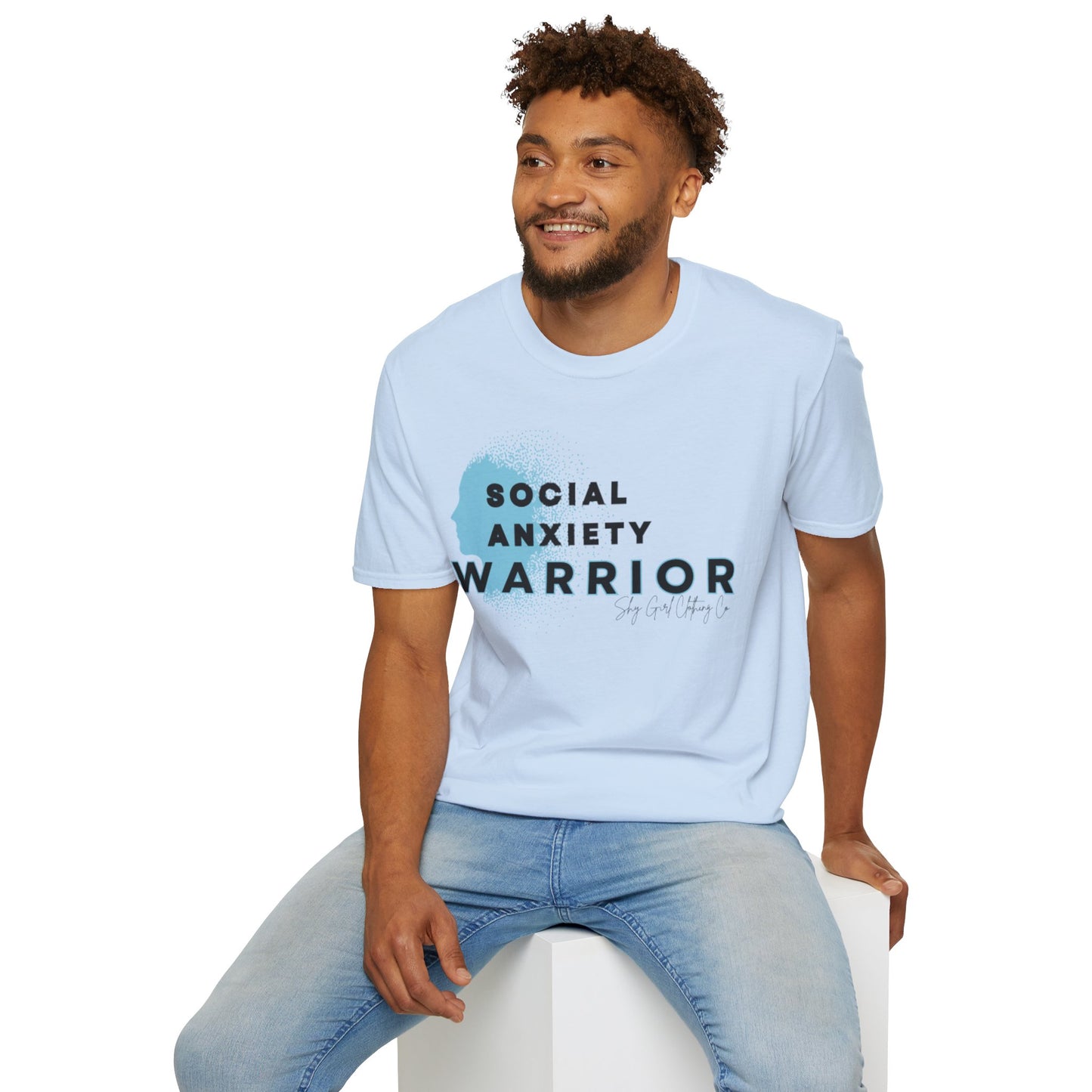 Social Anxiety Warrior Unisex Softstyle T-Shirt- Standard Logo