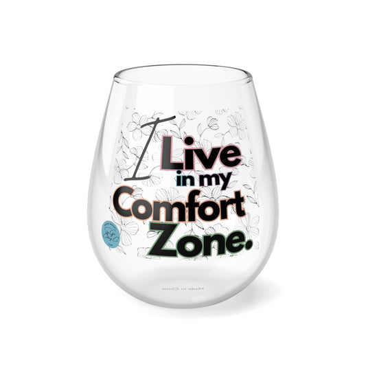 Comfort Zone Stemless Wine Glass, 11.75oz