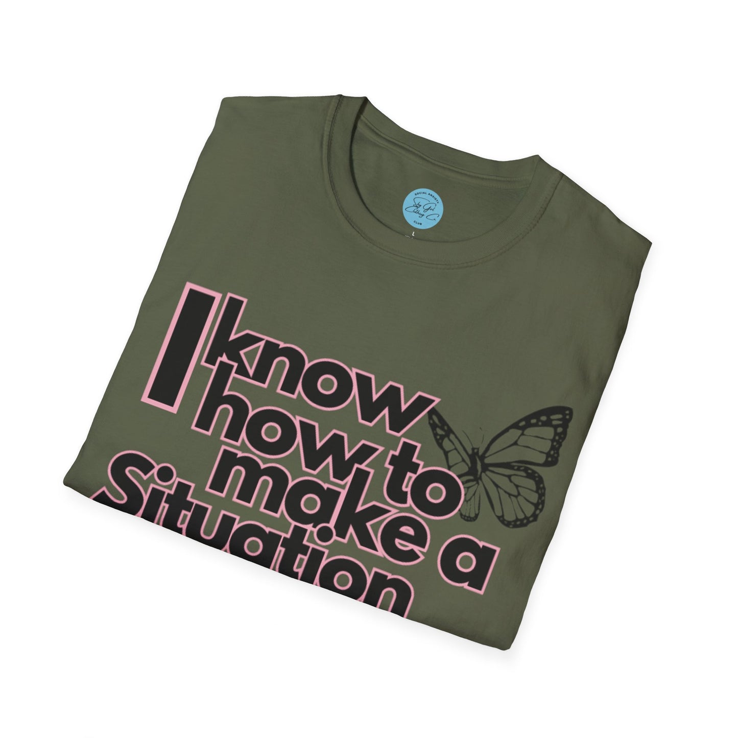 Awkward Situation Unisex Softstyle T-Shirt- Butterfly