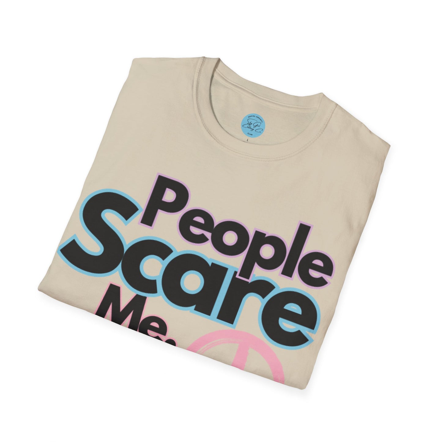 People Scare Me Unisex Softstyle T-Shirt- Peace Sign