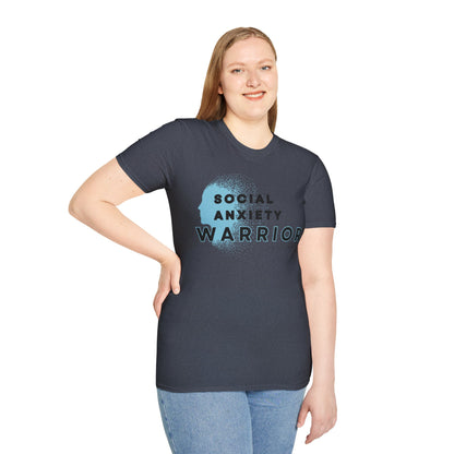 Social Anxiety Warrior Unisex Softstyle T-Shirt- Standard Logo