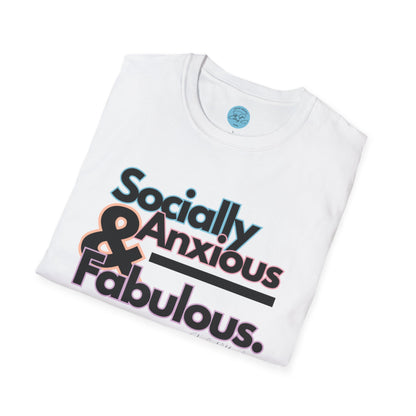 Socially Anxious and Fabulous Unisex Softstyle T-Shirt- Standard