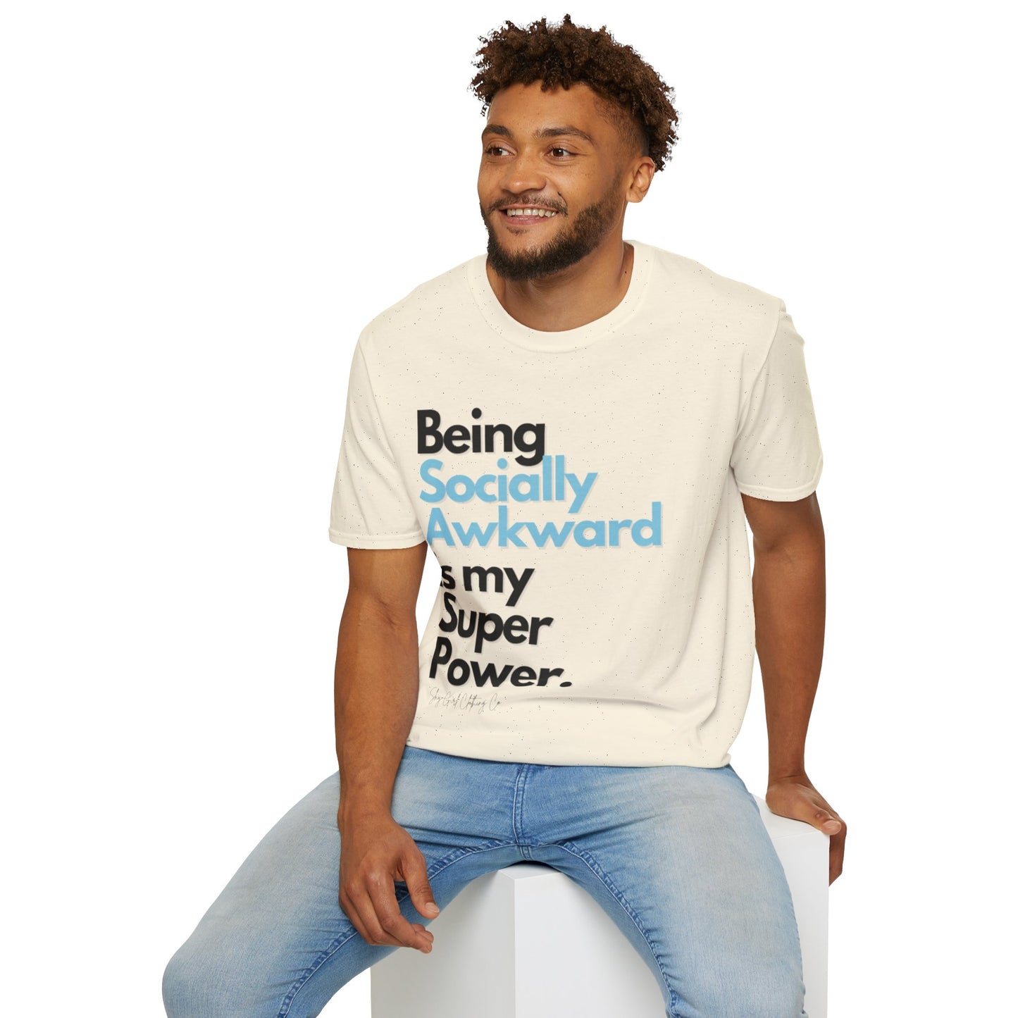Being Socially Awkward is my Super Power Unisex Softstyle T-Shirt- Standard