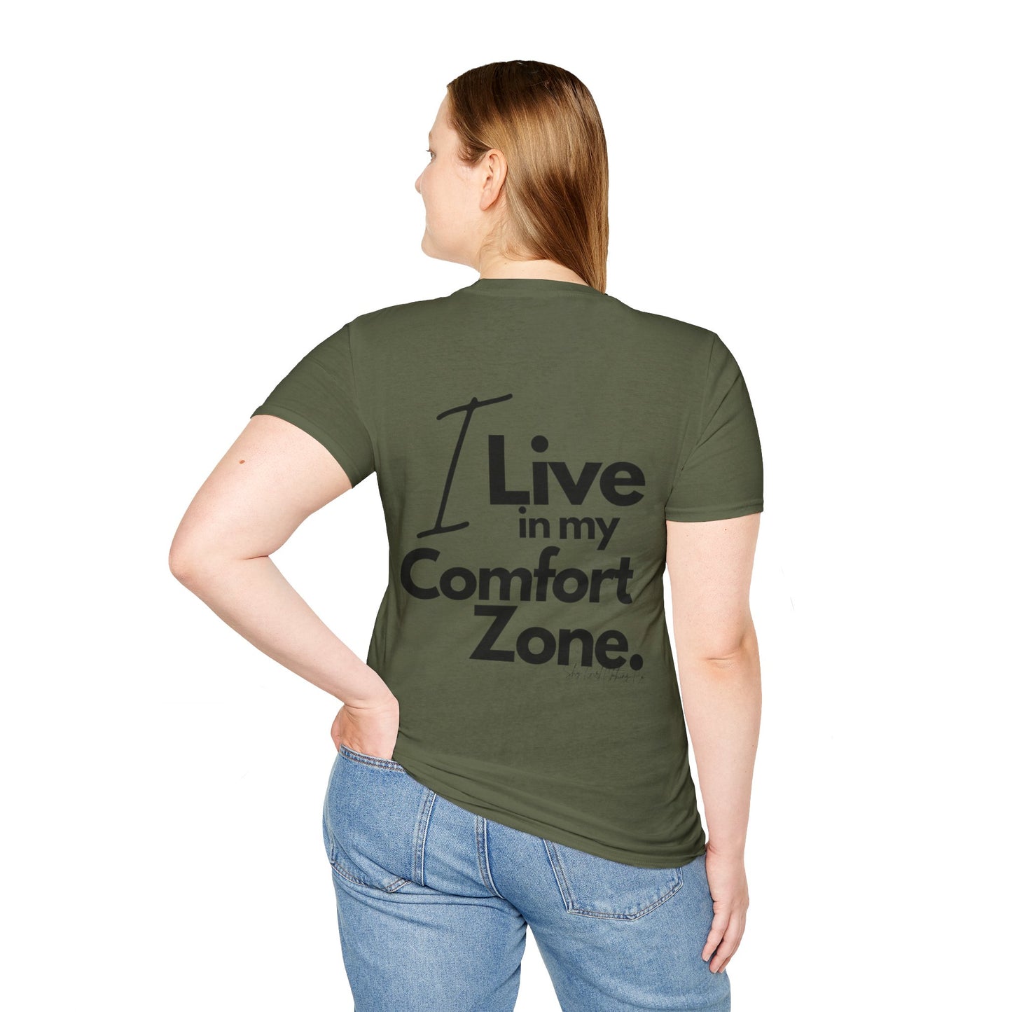 Comfort Zone Unisex Softstyle T-Shirt- Standard Logo Back