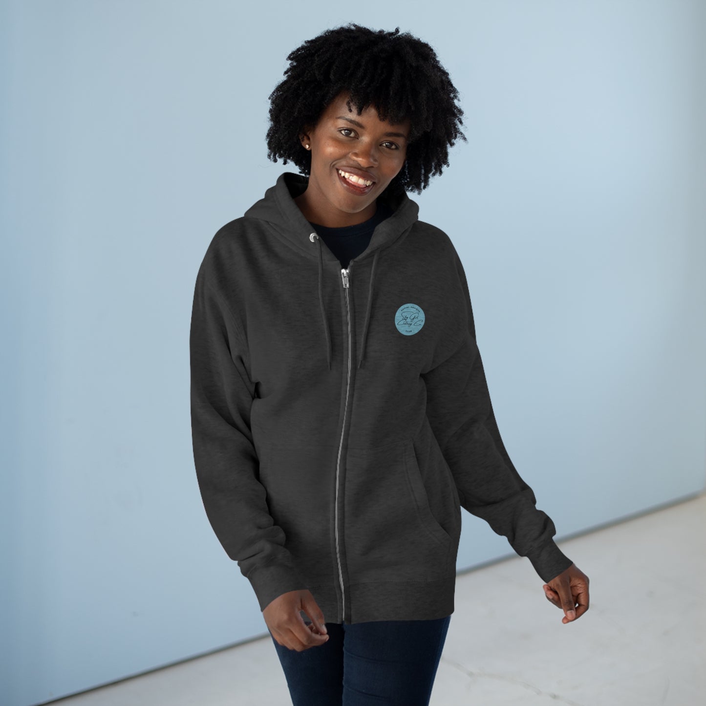 Comfort Zone Unisex Zip Hoodie- Standard Logo Back