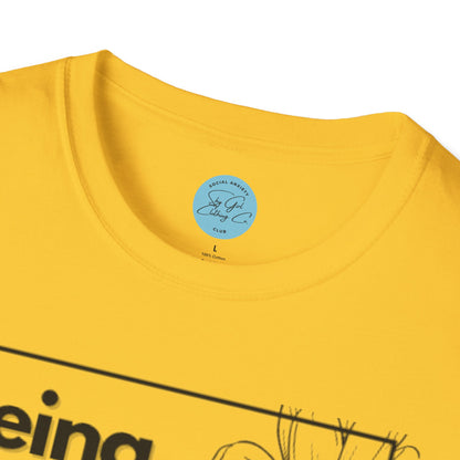 Being Socially Awkward is my Super Power Unisex Softstyle T-Shirt- Boxed Floral